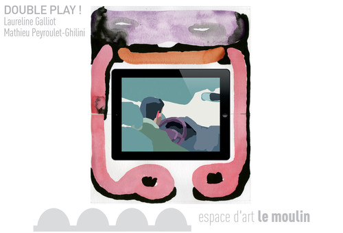 Battle Drive, watercolor VS ipad drawing. 2015  - Agrandir l'image, .JPG 746Ko (fenêtre modale)